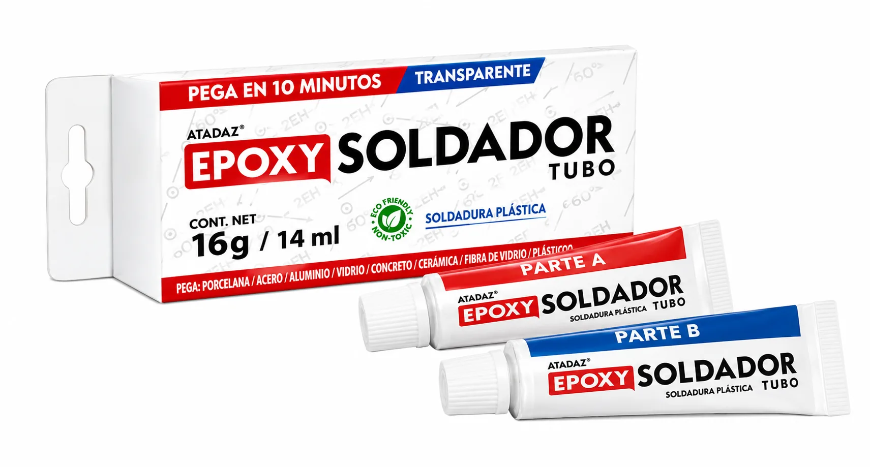 Epoxy Soldador Transparente Pomo 10 Min – 16grs