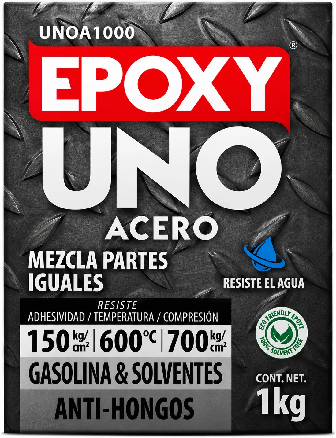 Epoxy Uno Steel Acero – 1Kg