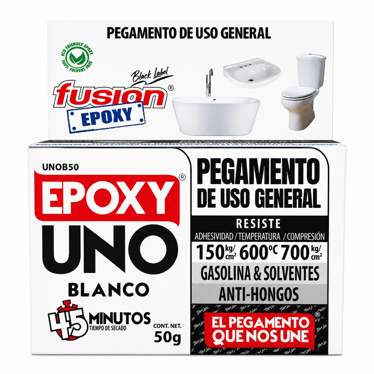 Epoxy uno uso general blanco 50grs - Fusion Epoxy Uno distribuido por Grupo Gevemac Chile