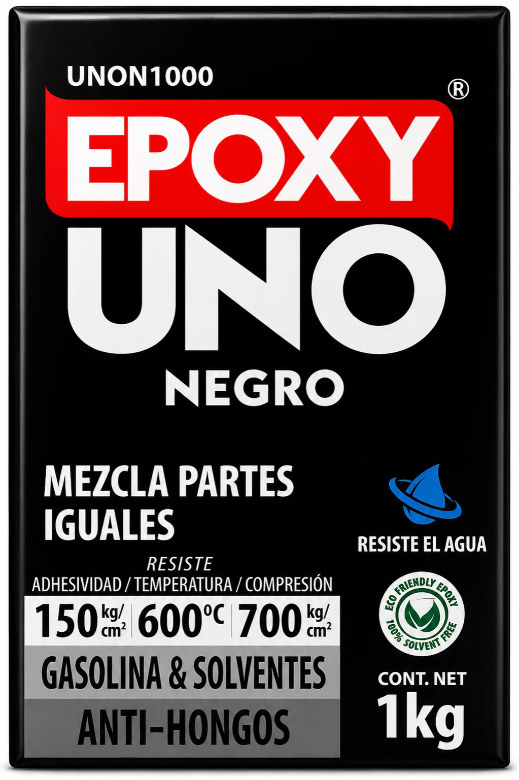 Epoxy Uno Uso General Negro – 1Kg