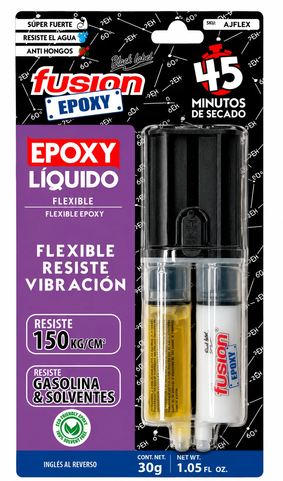 Jeringa Epoxy Liquid Flexible 45 Min- 30grs